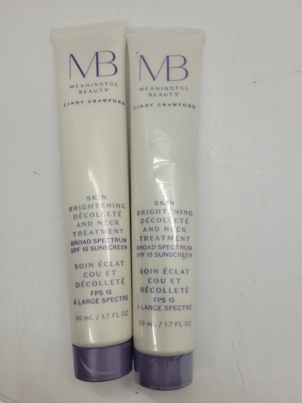 2 Meaningful Beauty Skin Brightening Décolleté Neck Treatment SPF 15 1.7 oz NEW
